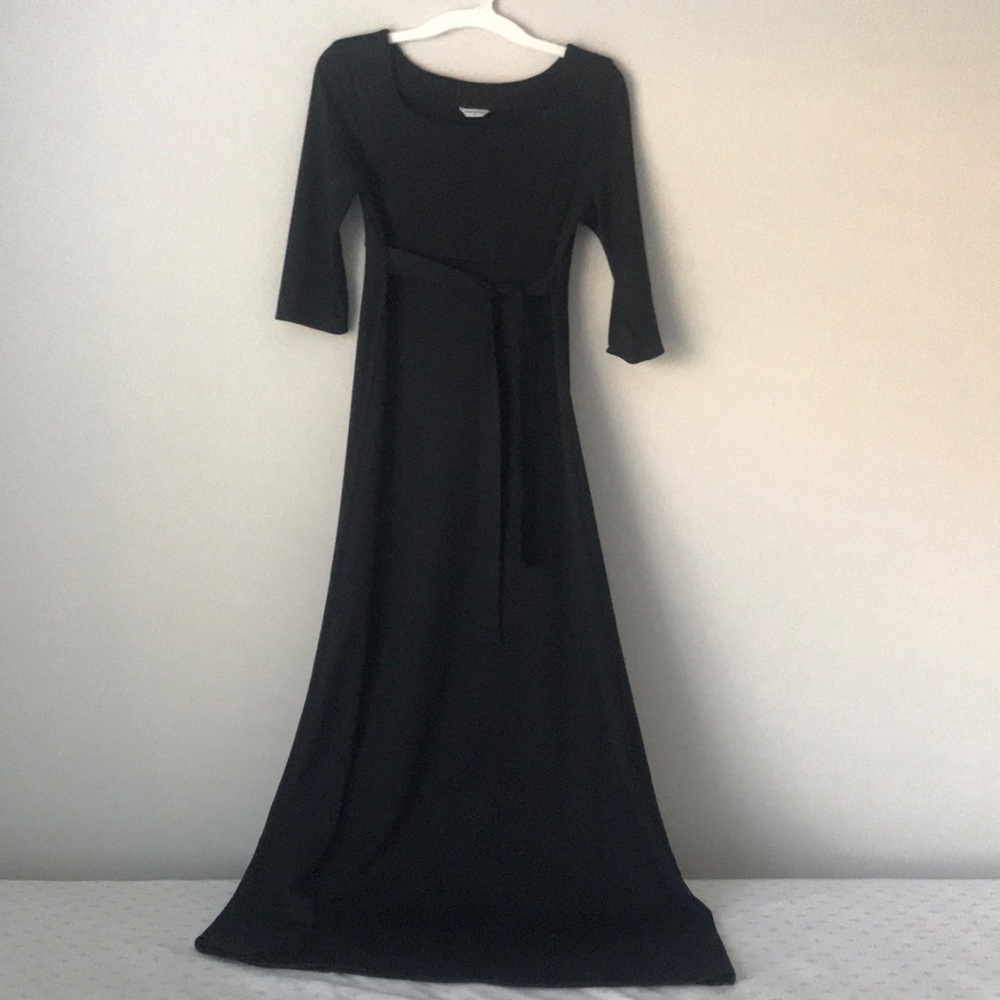 Full length black formal dress
